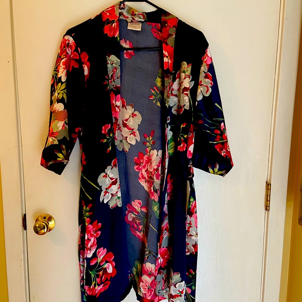Bridal satin robe